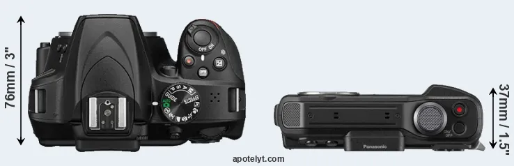Compare D3400 versus TS7 top