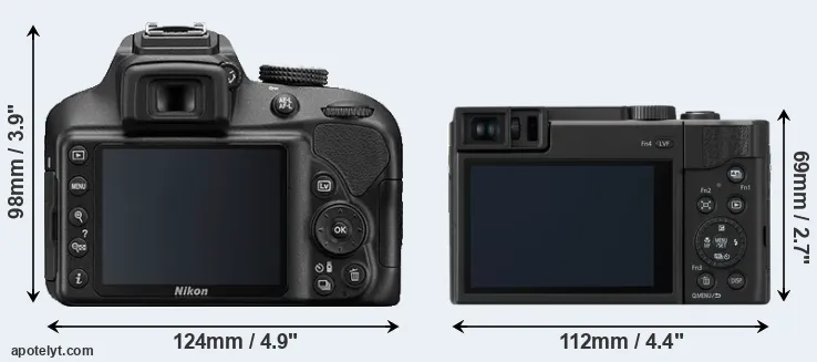 Comparison D3400 or TZ95 rear