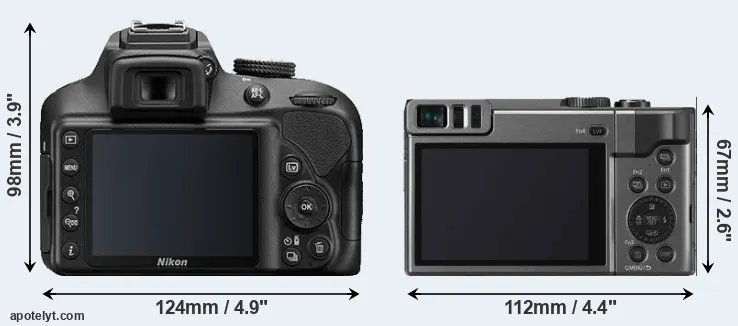 Comparison D3400 or ZS70 rear