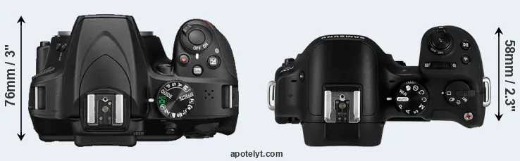 Compare D3400 versus NX30 top