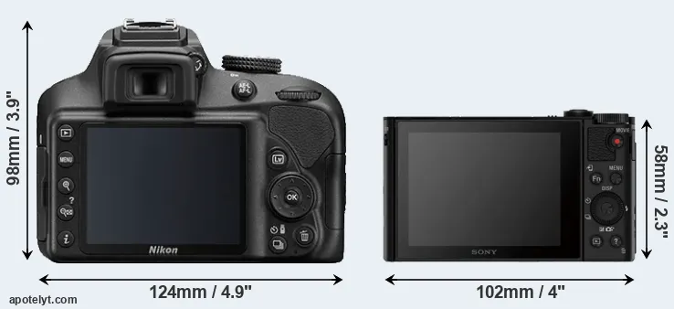 Comparison D3400 or HX80 rear