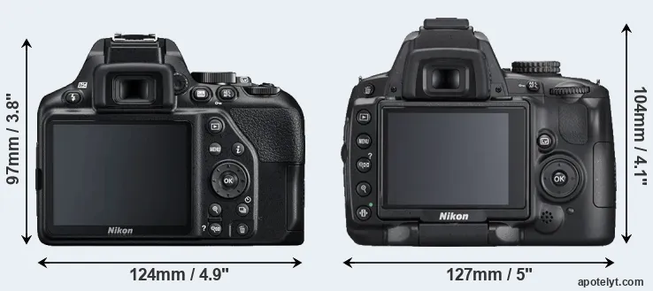 Comparison D3500 or D5000 rear
