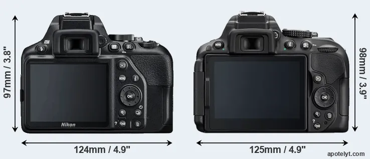 Comparison D3500 or D5300 rear