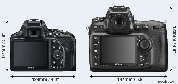Comparison D3500 or D700 rear
