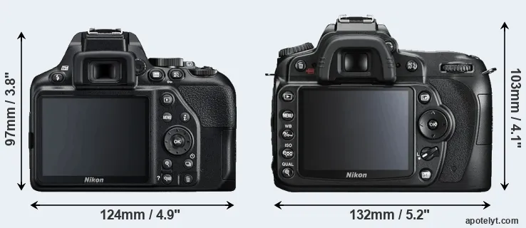 Comparison D3500 or D90 rear