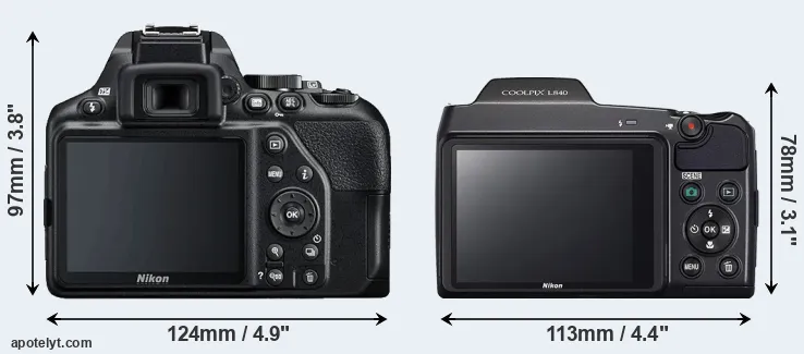 Comparison D3500 or L840 rear