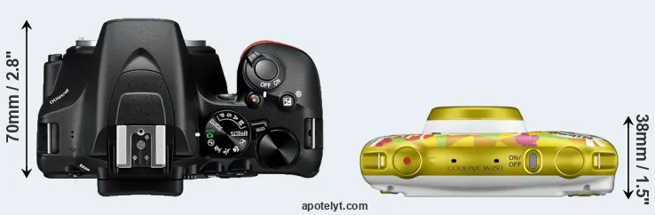 Compare D3500 versus W150 top