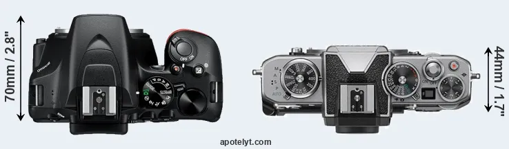 Compare D3500 versus Z fc top
