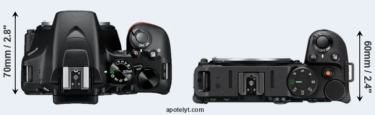 Compare D3500 versus Z30 top