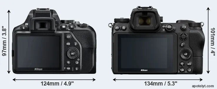 Comparison D3500 or Z6 rear