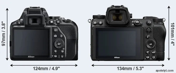 Comparison D3500 or Z7 II rear