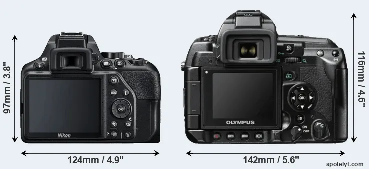 Comparison D3500 or E-3 rear