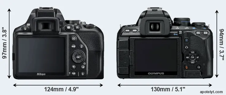 Comparison D3500 or E-600 rear