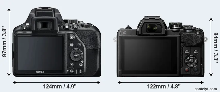 Comparison D3500 or E-M10 IV rear