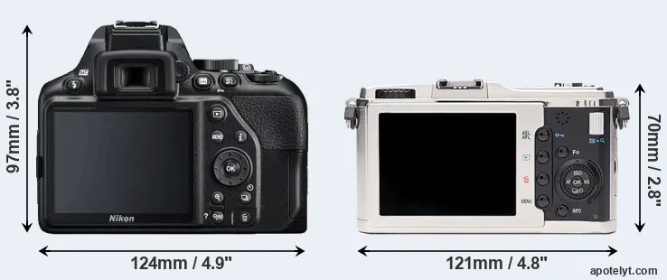 Comparison D3500 or E-P1 rear