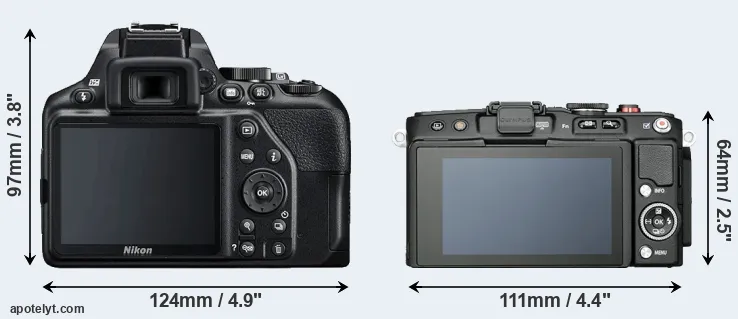 Comparison D3500 or E-PL6 rear