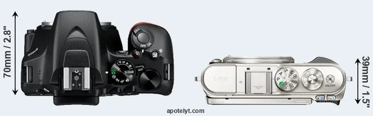 Compare D3500 versus E-PL9 top