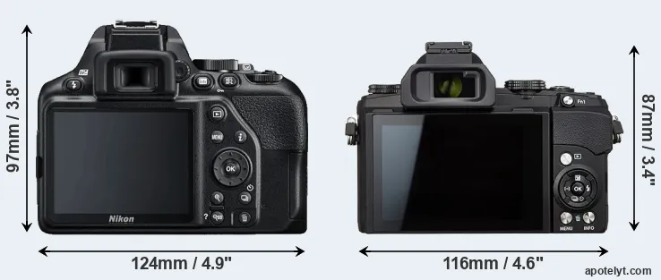 Comparison D3500 or Stylus 1s rear