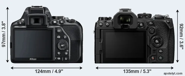 Comparison D3500 or OM-1 rear