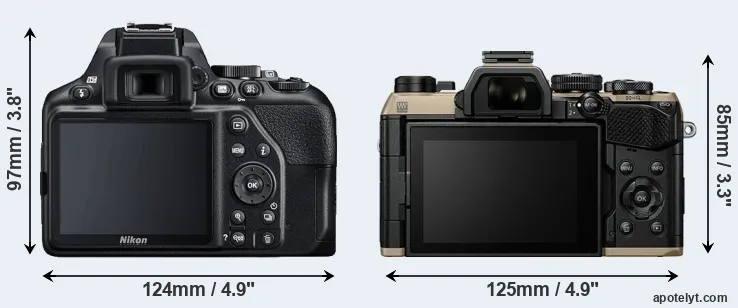 Comparison D3500 or OM-5 II rear