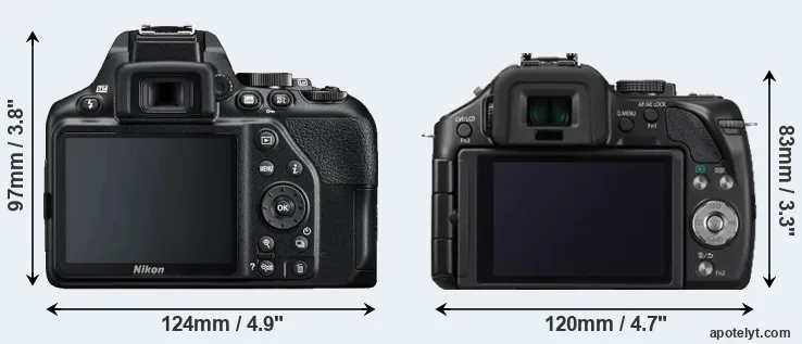 Comparison D3500 or G5 rear