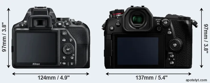 Comparison D3500 or G9 rear