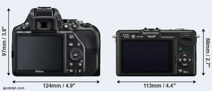 Comparison D3500 or GF2 rear