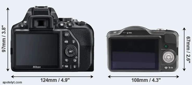 Comparison D3500 or GF3 rear