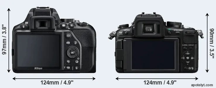 Comparison D3500 or GH2 rear
