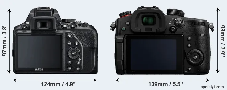 Comparison D3500 or GH5 II rear