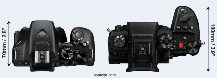 Compare D3500 versus GH6 top