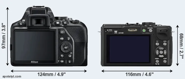 Comparison D3500 or GX1 rear