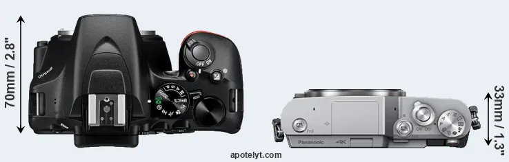 Compare D3500 versus GX850 top
