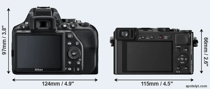 Comparison D3500 or LX100 rear