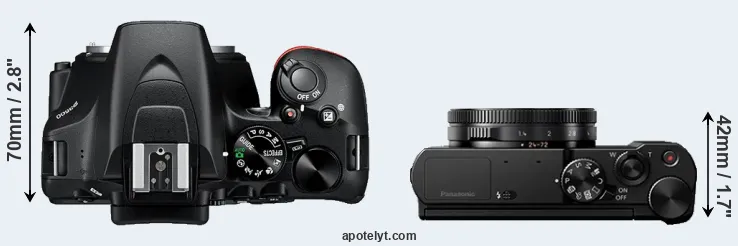 Compare D3500 versus LX15 top