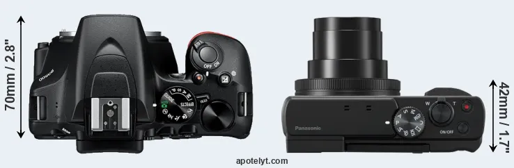 Compare D3500 versus TZ95 top