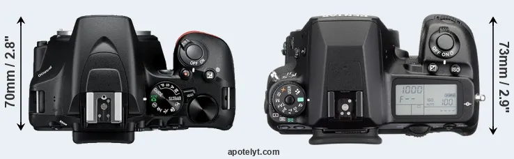 Compare D3500 versus K-5 II top