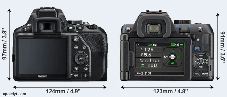 Comparison D3500 or K-S2 rear