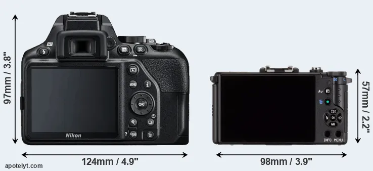 Comparison D3500 or Pentax Q rear