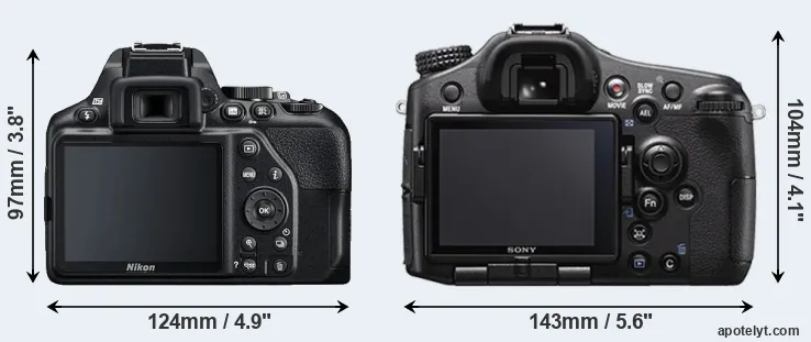 Comparison D3500 or A77 II rear
