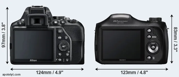 Comparison D3500 or H200 rear