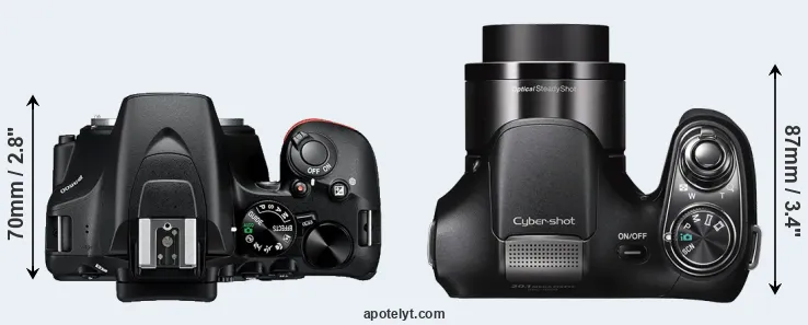 Compare D3500 versus H200 top