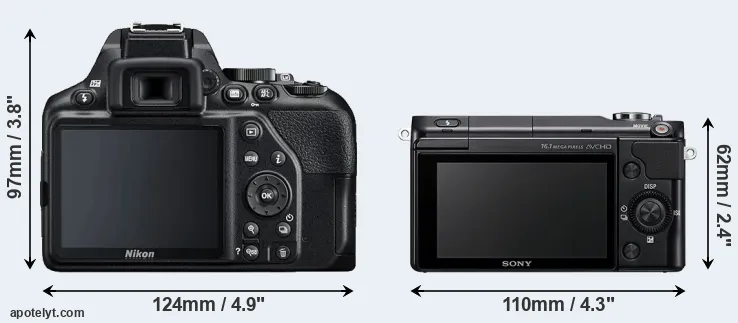 Comparison D3500 or NEX-3N rear