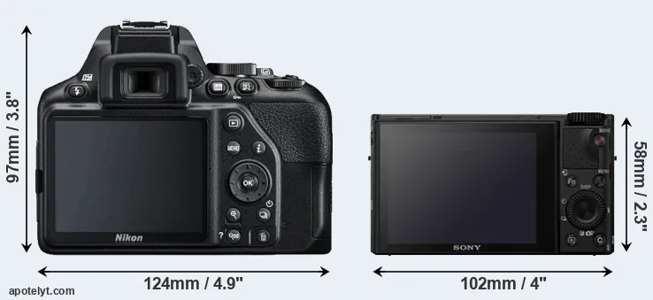 Comparison D3500 or RX100 IV rear