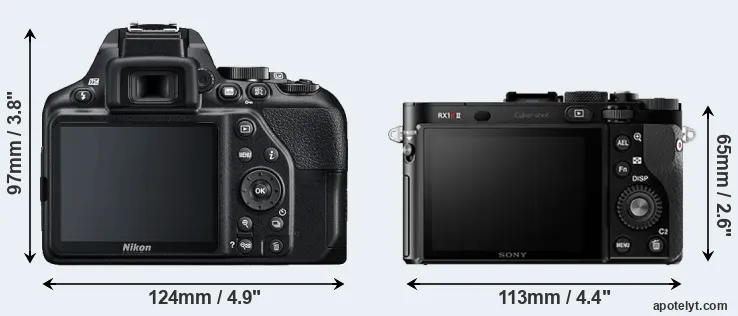 Comparison D3500 or RX1R II rear