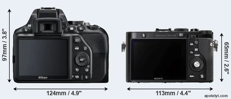 Comparison D3500 or RX1R rear