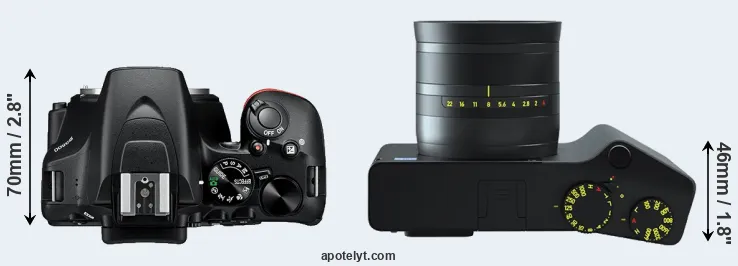 Compare D3500 versus ZX1 top