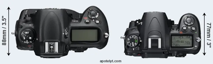 Compare D3S versus D7000 top
