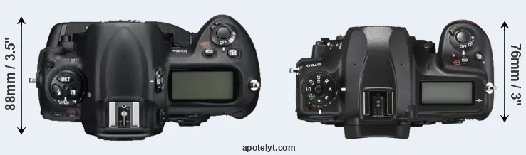 Compare D3S versus D780 top