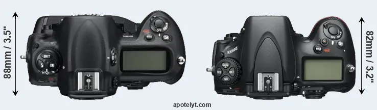 Compare D3S versus D800E top